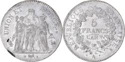 World Coins - Coin, France, Union et Force, 5 Francs, AN 7, Paris, , Silver