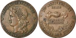 World Coins - France, Medal, 1èr Anniversaire de l'Union, Solidarité, Concorde, 1870
