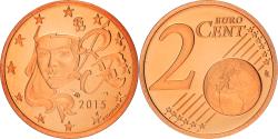 World Coins - France, 2 Euro Cent, 2015, Proof / BE, , Copper Plated Steel, KM:New
