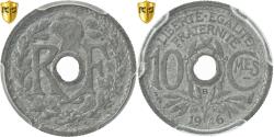 World Coins - Coin, France, Lindauer, 10 Centimes, 1946, Beaumont - Le Roger, PCGS, MS63