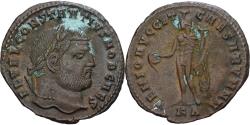 Ancient Coins - Roman Empire, Constantius Chlorus, Follis, 297-299, Cyzicus, Bronze,