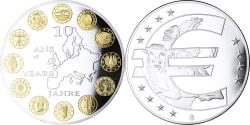 World Coins - France, Medal, 10 ans de l'Euro, Politics, 2009, , Copper Plated Silver