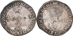 World Coins - France, Henri IV, 1/4 Ecu, 1595, Bayonne, Silver, , Gadoury:597