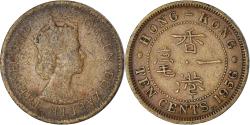 World Coins - Coin, Hong Kong, 10 Cents, 1956