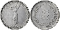 World Coins - Turkey, 25 Kurus, 1959, Stainless Steel, , KM:892.1