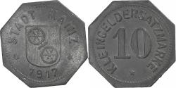 World Coins - Germany, Stadt Mainz, 10 Pfennig, 1917, , Zinc