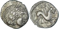 Ancient Coins - Santones, Drachme à la couronne en chevrons, 2nd-1st century BC, Silver