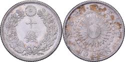 World Coins - Japan, Yoshihito, 10 Sen, Taishō Era, Yr. 6 (1917), Silver,