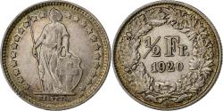World Coins - Switzerland, 1/2 Franc, 1920, Bern, Silver, , KM:23
