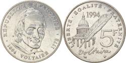 World Coins - Coin, France, Voltaire, 5 Francs, 1994, Paris, , Nickel, KM:1063
