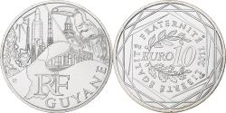 World Coins - France, 10 Euro, Euros des régions, Guyane, 2011, Pessac, Silver,