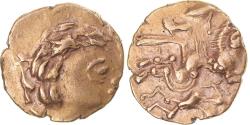 Ancient Coins - Coin, Aulerci Cenomani, 1/4 statère au cheval androcéphale et au personnage