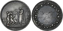 World Coins - France, Medal, 1876, Silver, Montagny, Mariage,
