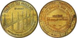 World Coins - France, Tourist token, Viaduc de Millau, 2010, Monnaie de Paris, Brass