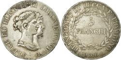World Coins - Coin, ITALIAN STATES, LUCCA, Felix and Elisa, 5 Franchi, 1806, Firenze