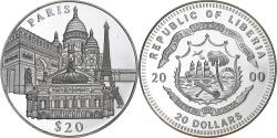 World Coins - Liberia, 20 Dollars, Paris, 2000, Proof, Silver,