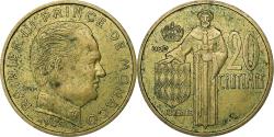 World Coins - Monaco, Rainier III, 20 Centimes, 1962, Paris, Aluminum-Bronze,
