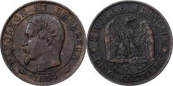 World Coins - France, Napoleon III, 5 Centimes, 1854, Lille, Bronze, , Gadoury:152