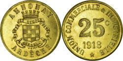 World Coins - Coin, France, Union Commerciale et Industrielle, Annonay, 25 Centimes, 1918
