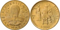 World Coins - Coin, San Marino, 200 Lire, 1997, , Aluminum-Bronze, KM:366