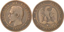 World Coins - Coin, France, Napoleon III, Napoléon III, 10 Centimes, 1857, Marseille
