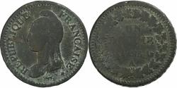World Coins - France, 1 Décime, Dupré, AN 8, Paris, Bronze, , Gadoury:187a