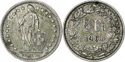 World Coins - Switzerland, 1/2 Franc, 1961, Bern, Silver, , KM:23