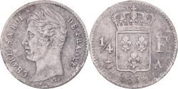 World Coins - Coin, France, Charles X, 1/4 Franc, 1830, Paris, , Silver, KM:722.1