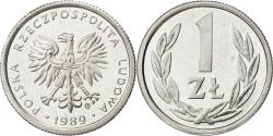 World Coins - Poland, Zloty, 1989, Warsaw, , Aluminum, KM:49.3