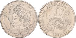 World Coins - France, 10 Francs, République, 1986, MDP, Pattern, Nickel,