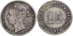 World Coins - Straits Settlements, Victoria, 10 Cents, 1890, Silver, , KM:11