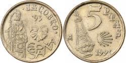 World Coins - Spain, Juan Carlos I, 5 Pesetas, 1993, Madrid, Aluminum-Bronze,