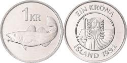 World Coins - Coin, Iceland, Krona, 1992