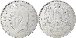 World Coins - Coin, Monaco, Louis II, 5 Francs, 1945, Paris, , Aluminum, KM:122