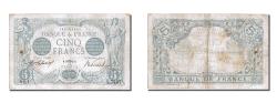 World Coins - Banknote, France, 5 Francs, 5 F 1912-1917 ''Bleu'', 1915, 1915-08-24, AU(50-53)