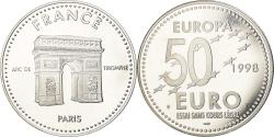 World Coins - France, Medal, 50 Euro Essai, Europa, Arc de Triomphe, 1998, , Silver