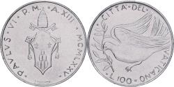 World Coins - Vatican, Paul VI, 100 Lire, 1975 (Anno XIII), Rome, Stainless Steel,