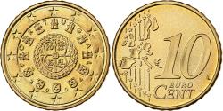 World Coins - Portugal, 10 Euro Cent, 2004, Lisbon, Nordic gold,