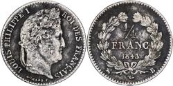 World Coins - Coin, France, Louis-Philippe, 1/4 Franc, 1843, Rouen, , Silver