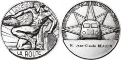 World Coins - France, Medal, FNTR, La Route, Silvered bronze, Pelletier,