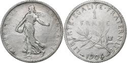 World Coins - France, Franc, Semeuse, 1904, Paris, Silver, , Gadoury:467, KM:844.1