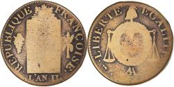 World Coins - Coin, France, Sol à la balance, 1793 - AN II, Metz, , Copper