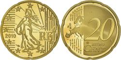 World Coins - France, 20 Euro Cent, 2010, Paris, Proof, , Brass, KM:1411