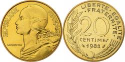 World Coins - France, 20 Centimes, Marianne, 1982, Monnaie de Paris, série FDC