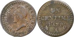 World Coins - France, Centime, Dupré, AN 8, Paris, Bronze, , Gadoury:76a, KM:646
