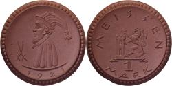 World Coins - Weimar Republic, Stadt Meissen, 1 Mark, 1921, , Porcelain
