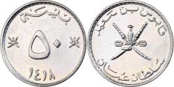 World Coins - Oman, Qabus bin Sa'id, 50 Baisa, 1997/AH1418, British Royal Mint, Copper-nickel