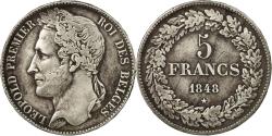 World Coins - Coin, Belgium, Leopold I, 5 Francs, 5 Frank, 1848, , Silver, KM:3.2