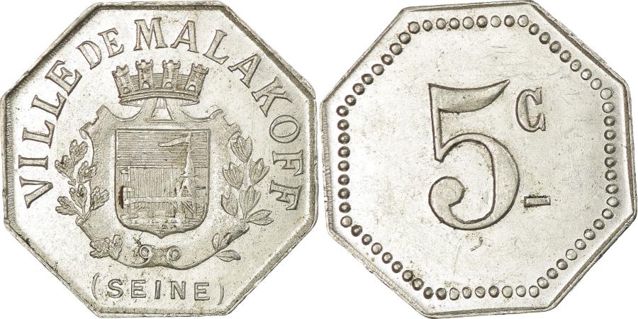 World Coins - Coin, France, Ville de Malakoff, Malakoff, 5 Centimes, , Aluminium
