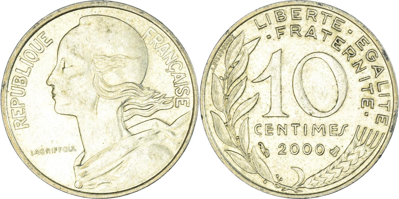 valeur pièce 10 centimes euro france 2002
